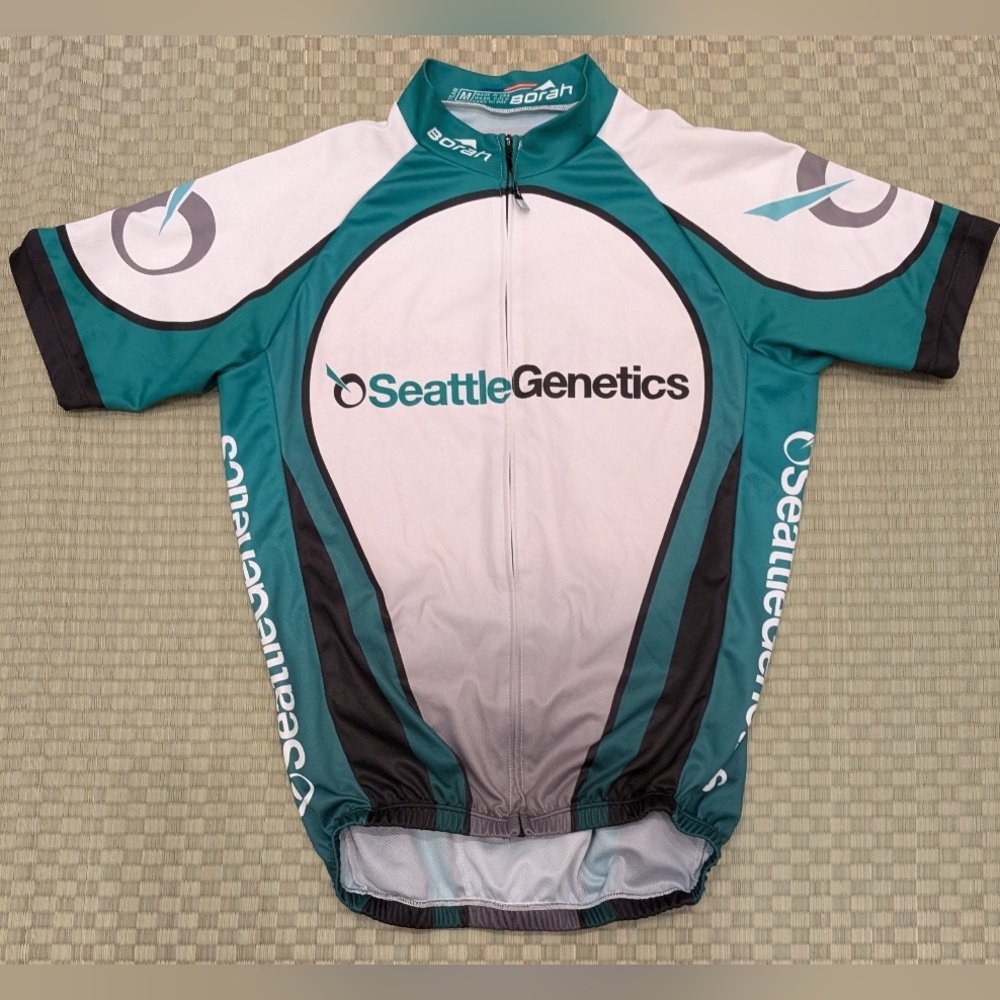 Borah Seattle Genetics Cycling Jersey Size Medium Made in USA